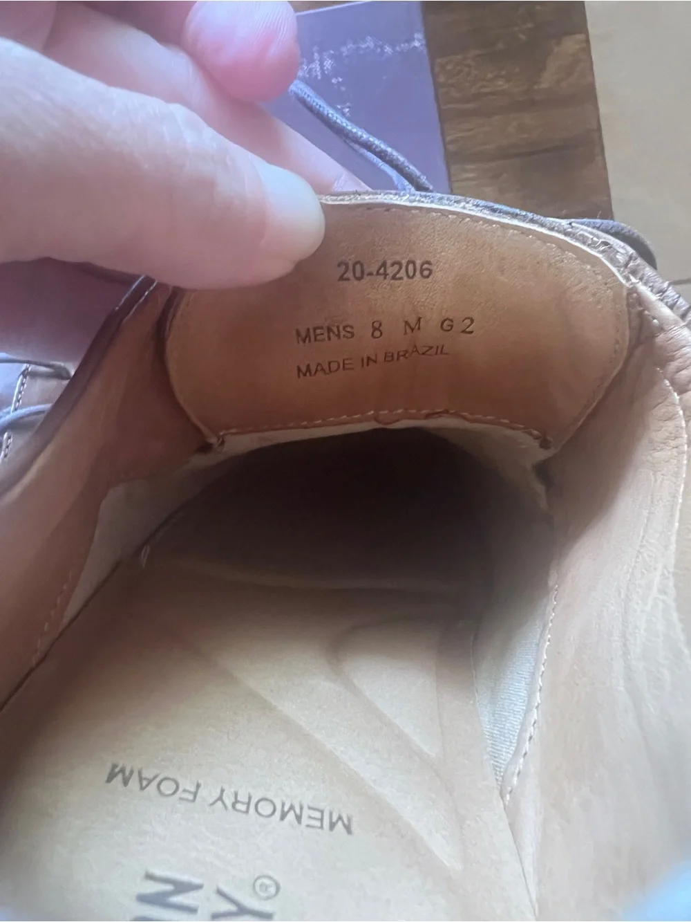 Johnston & Murphy Men’s Cognac Brown Leather Derby Shoes
